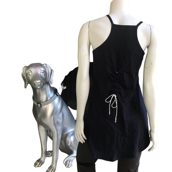 Cabi Nautical Rope Black Tank With Tie Style 836 Cotton Modal Women's Size M - Picture 3 of 7